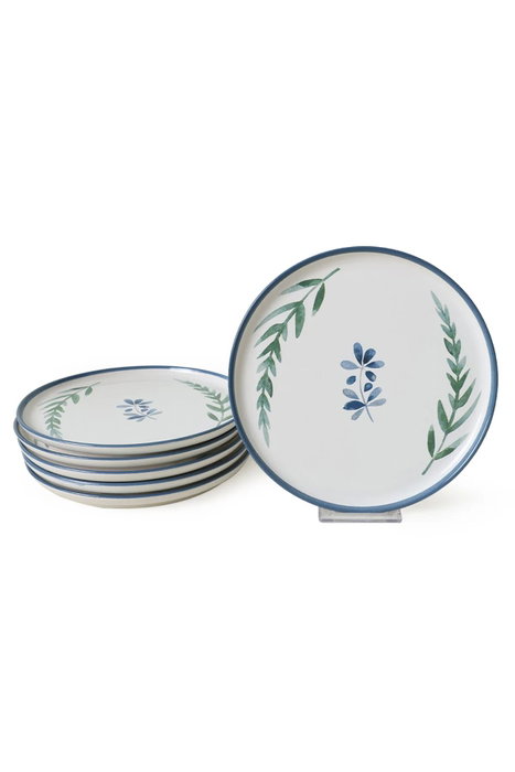 Hermia Juego de Servir Pasteles de 6 Piezas - Blanco, Azul y Verde Hermia Juego de Servir Pasteles de 6 Piezas - Blanco, Azul y Verde